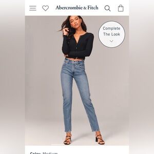 Abercrombie High Rise Mom Jean
